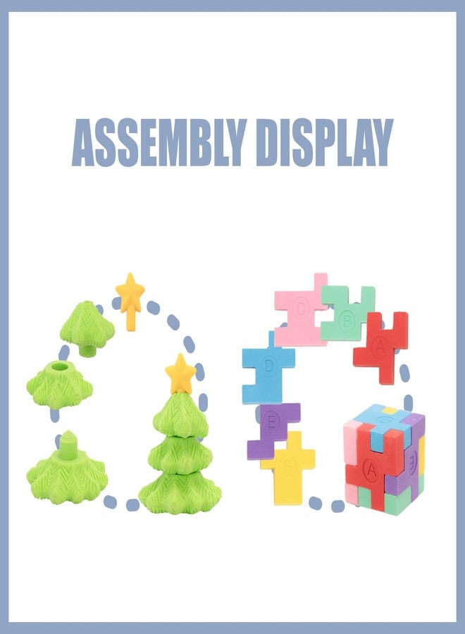CLOCK KING 132pcs 3D Cute Kids Erasers, Random Desktop Pet Toys Gifts, Classroom Rewards Kids Party Gifts, Various Styles Such as Animals, Food, Plants, Space, Princess, Sports, Halloween, Christmas - Image 3